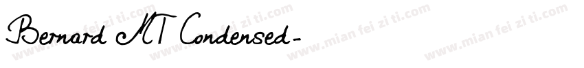 Bernard MT Condensed字体转换